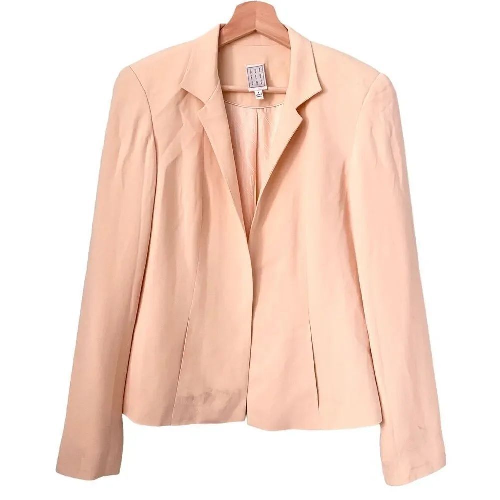 Vintage Due Per Due 100% Silk Open Front Blazer in Size 6